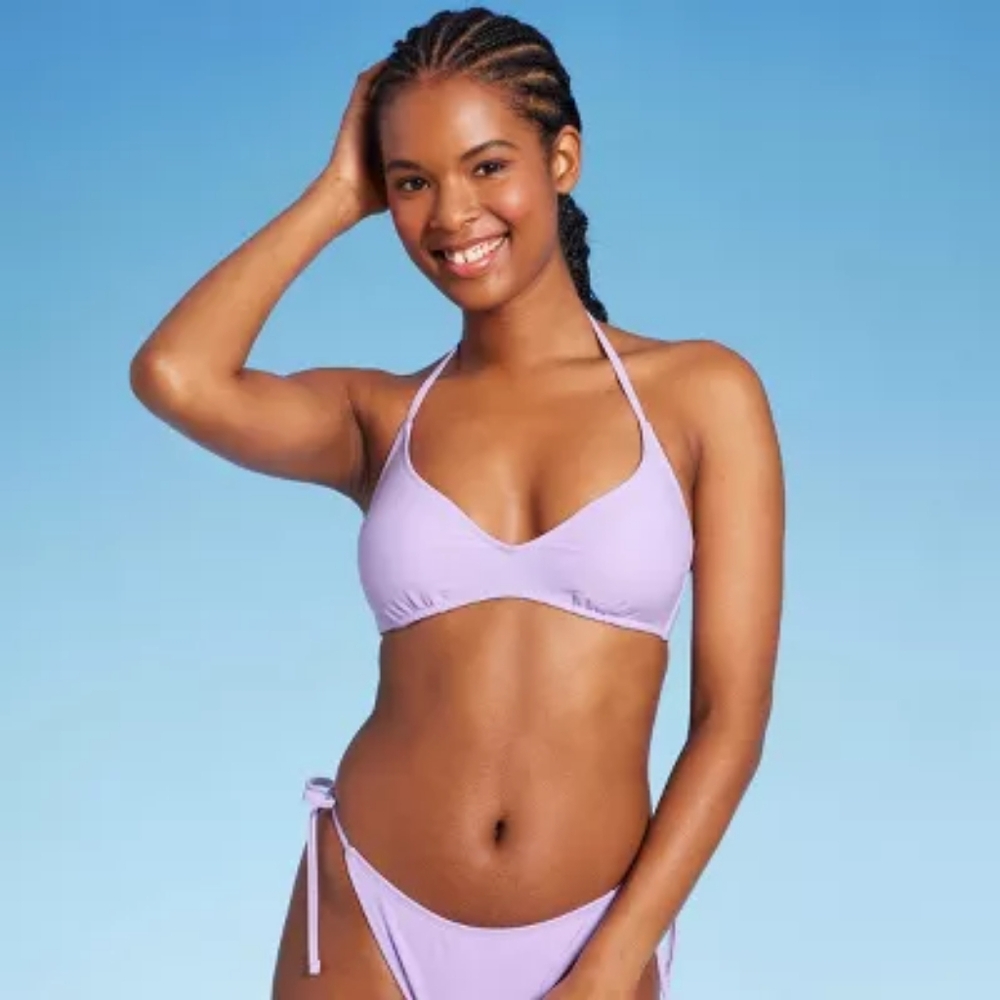 Women's Scoop Front Bralette Bikini Top - Wild Fable Medium